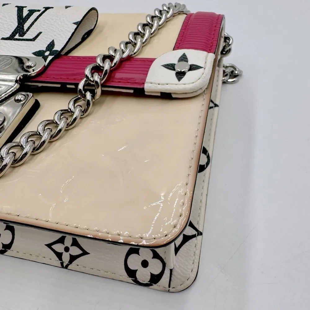 Auth Louis Vuitton LV Wynwood Monogram Vernis Epi Leather Crossbody Bag 2way